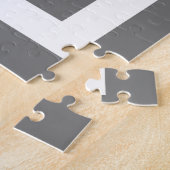 モノグラム炭グレー無地のカラー平野 ジグソーパズル (側面)