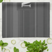 モノグラム炭ストライプ炭 キッチンタオル (折り畳み)