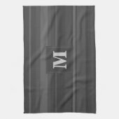 モノグラム炭ストライプ炭 キッチンタオル (縦)