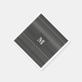 モノグラム炭ストライプ炭 スタンダードカクテルナプキン (角)