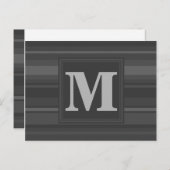 モノグラム炭ストライプ炭 ポストカード (正面/裏面)