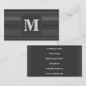 モノグラム炭ストライプ炭 名刺 (正面/裏面)