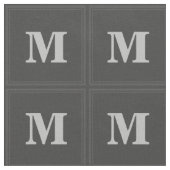 モノグラム炭正方形 ファブリック (クローズアップ)