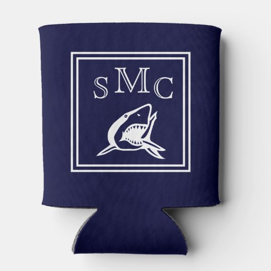 モノグラム無地のグレーシャーク平野 缶クーラー (裏面)