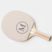 モノグラム無地のサンドキャッスルピンクカラー 卓球ラケット (横)