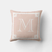 モノグラム無地のライトピンクカスタム クッション (裏面)