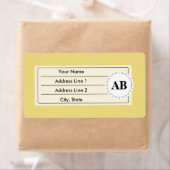 モノグラム無地の付きバフ黄色 ラベル (インサイチュ)