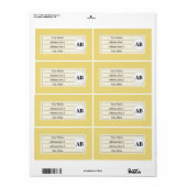 モノグラム無地の付きバフ黄色 ラベル (フルシート)