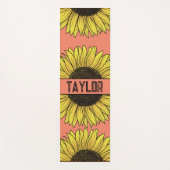 モノグラム無地の名のひまわり ヨガマット (正面)