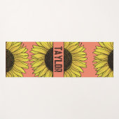 モノグラム無地の名のひまわり ヨガマット (正面(横))