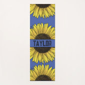 モノグラム無地の名のひまわり ヨガマット (正面)