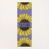 モノグラム無地の名のひまわり ヨガマット (正面)