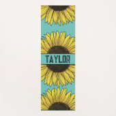 モノグラム無地の名のひまわり ヨガマット (正面)