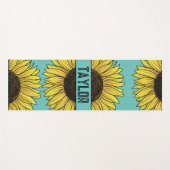 モノグラム無地の名のひまわり ヨガマット (正面(横))