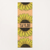 モノグラム無地の名のひまわり ヨガマット (正面)