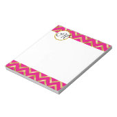 モノグラム熱ピンク金ゴールド ガーリー ノートパッド (回転)