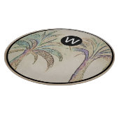 モノグラム熱帯ガラス切断板 カッティングボード (角)