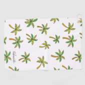 モノグラム熱帯ヤシの木のパターン ゴルフタオル (横)