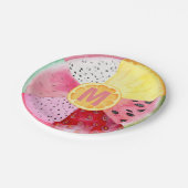 モノグラム熱帯夏の果物ツッティフルーティ ペーパープレート (アングル)
