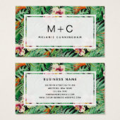 モノグラム熱帯葉名刺 (正面&裏面)