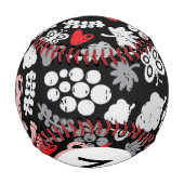 モノグラム熱狂するベビーパターン 野球ボール (裏面)