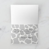モノグラム牛の斑点すべて情熱ありがとう注 サンキューカード (内部)