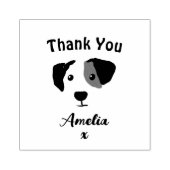 モノグラム犬ありがとうゴム印 ラバースタンプ (インプリント)