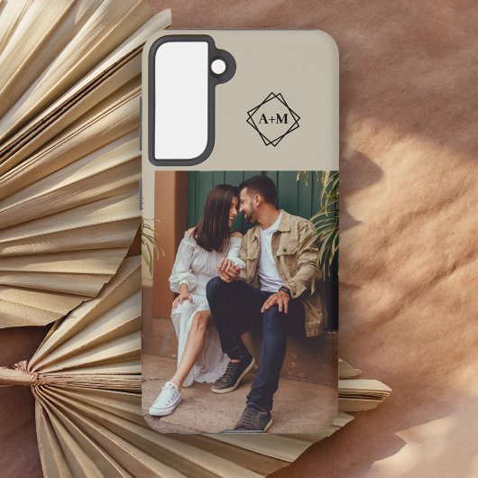 モノグラム独自のフォトカラーブロックを追加 SAMSUNG GALAXYケース