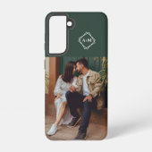 モノグラム独自のフォトグリーンカラーブロックを追加 SAMSUNG GALAXYケース (裏面)