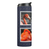 モノグラム独自のフォトコラージュブルーを追加 タンブラー (回転左)