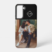 モノグラム独自のフォトブラックカラーブロックを追加 SAMSUNG GALAXYケース (裏面)