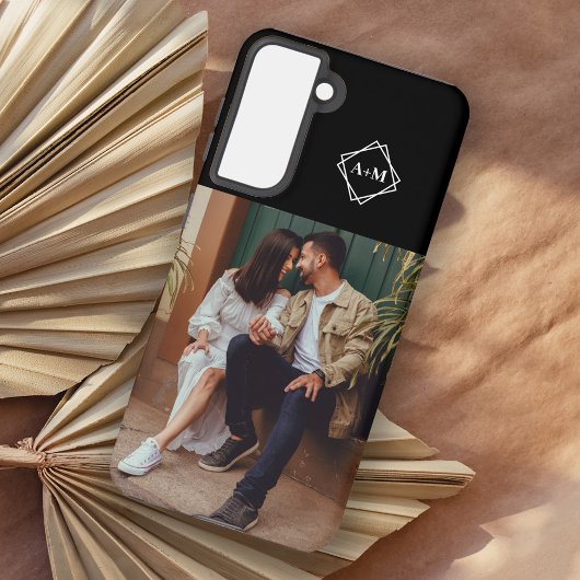 モノグラム独自のフォトブラックカラーブロックを追加 SAMSUNG GALAXYケース