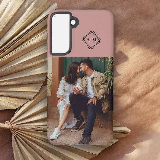 モノグラム独自のフォト赤面カラーブロックの追加 SAMSUNG GALAXYケース