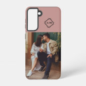 モノグラム独自のフォト赤面カラーブロックの追加 SAMSUNG GALAXYケース (裏面)
