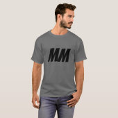 モノグラム独自の名前イニシャルモダンプレインミニマリスト Tシャツ (正面フル)