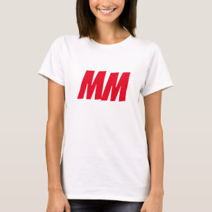 モノグラム独自の名前イニシャルモダンプレインミニマリスト Tシャツ