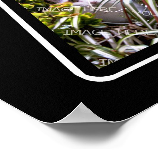 モノグラム独自の6フォトコラージブラックを作成 ポスター (角)