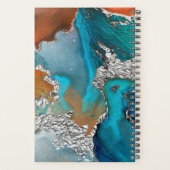 モノグラム瑪瑙の水カラー銀ターコイズオレンジ プランナー手帳 (裏面)