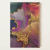 モノグラム瑪瑙ウォーターカラー金ゴールド紫ブルー プランナー手帳 (裏面)