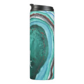 モノグラム瑪瑙ジオードブルーグリーン銅 タンブラー (回転右)