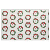 モノグラム生地を使用した幾何学的クリスマスリース ファブリック (ファットクウォーター)