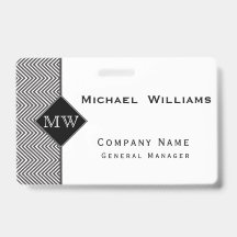 モノグラム用 黒白 抽象的なシェブロンパターン