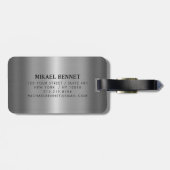 モノグラム男らしエグゼクティブスタイル – シルバーメタル ラゲッジタグ (裏面横)
