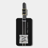 モノグラム男らしエグゼクティブスタイル ラゲッジタグ (正面縦)