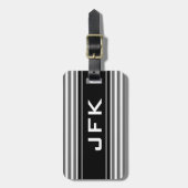 モノグラム男らしトラベル荷物タグ付きストライプタグ ラゲッジタグ (正面縦)