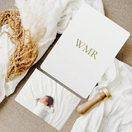 モノグラム男女兼用誕生 案内状