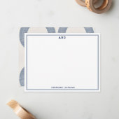 モノグラム留パーソナライズされた置ノテ名門私立校風のカード ノートカード (正面/裏面インサイチュ)