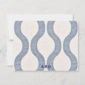 モノグラム留パーソナライズされた置ノテ名門私立校風のカード ノートカード (裏面)