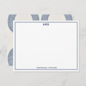 モノグラム留パーソナライズされた置ノテ名門私立校風のカード ノートカード (正面/裏面)