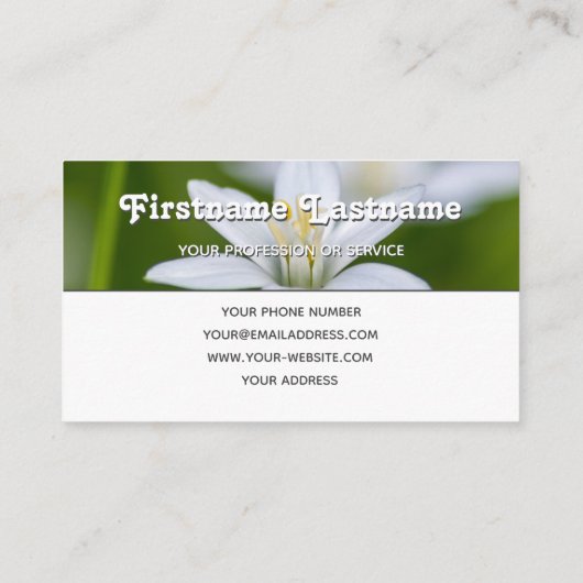 モノグラム白い花の三角形エレガント屋 名刺 (裏面)